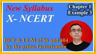 Find HCF & LCM of 96 and 404 Using Prime Factorization | NCERT Class10 Maths | Real Numbers New Book