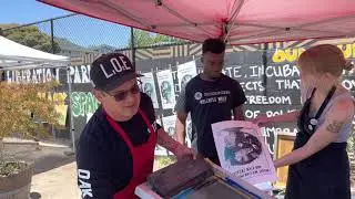 SF Poster Syndicate creates live screen printing of Vision Quilt art banners & gives away posters