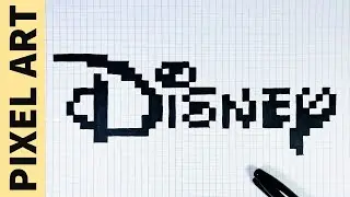 Disegnare logo Disney Pixel Art | How to draw logo Disney pixelart
