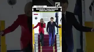 &lsquo;Embarrassing&rsquo; moment! French President Macron&rsquo;s face pushed away on jet in front of cameras | Watch