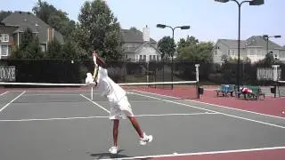 Tennis Fit Kick serve with Amyn Soldier and Adam lesson