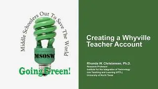 Creating a Whyville Teacher Account