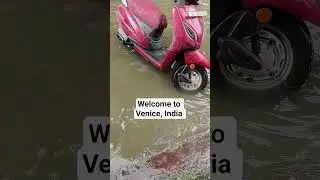 Rainfall in India 🤡 #rain #waterlogging #venice #waterlogging #india #indian #rainyday #road #street