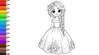 How to draw doll drawing for kids #drawing #howtodraw #stepbystep 