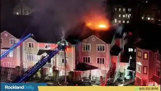 A birds-eye view of the scene of the massive 3rd alarm fire on Jeffrey Place.