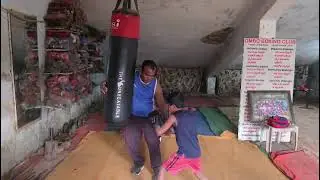 Home God Narayan sun kit bag practice with coach anil boxer training DMBC boxing cell 99897 91988 In