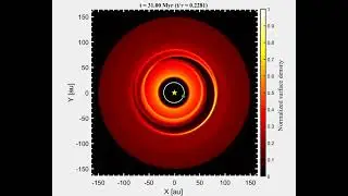 Formation of gaps in self-gravitating debris disks by secular resonance in a single-planet system
