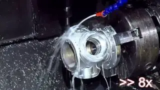 Обработка ступицы винта изменяемого шага / Variable pitch hub machining