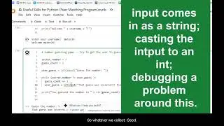 Python I Peer Matching Program Skills Accelerator Video Part 1