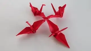 【折り紙】4連鶴【origami】