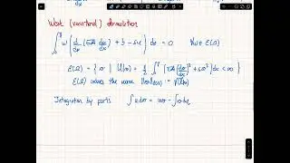 Weak variational formulation