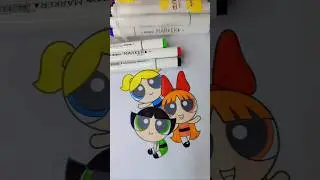 The Powerpuff Trio#shorts#powerpuffgirls#coloring#virqlshorts