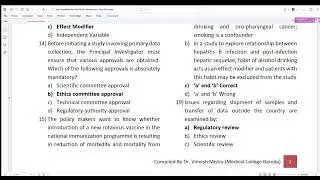 Basic course in biomedical research - Q bank (11-17)