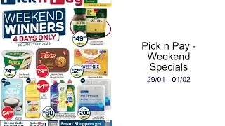 Pick n Pay - Weekend Specials 29/01 - 01/02