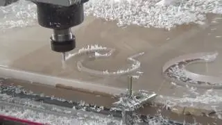 CNC router cut thick acrylic sheet