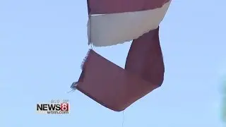 Derby residents outraged over tattered American flags