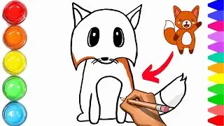 How to Draw a Cute FOX! Learn to Draw and Color a Little Fox Easy for Kids. Drawing a Fox!