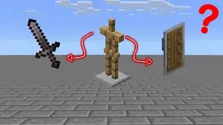 How to make the Armor stand hold two things in Minecraft pe ???