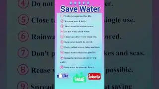 Essay On Save Water in English/Save Water Essay in English/10 Lines On Save Water in English💧