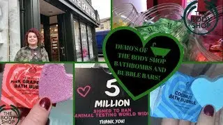 Demos of The body shop bath bombs/bubblebars!