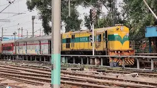 Rare and old Alco struggling to pull the train #trendingvideo #indianrailways #journey