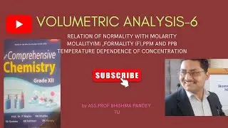 #volumetricanalysis#relationofNormalityandMolarity#molality#formality#ppb#ppm