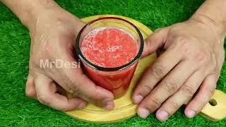 WATERMELON MILKSHAKE by Mrdesi | Summer Healthy Drinks | Fresh Watermelon Juice Making