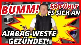BUMM! Motorrad-Airbag-Weste gezündet 🦺💥 So fühlt es sich an 🤯