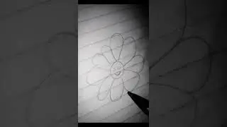 Smiley Flower Sketch #simpleflowermaking #rosedrawing #rose #art #sketch