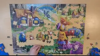 Relaxing Puzzle Video: Ravensburger - The Happy Sheep Yarn Shop - 1,000 piece - Whimsical
