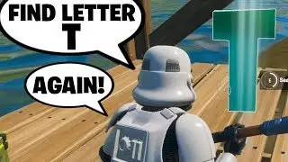 Fortnite *Trick Shot* Alter Ego Challenge Find Letter T / Search Hidden T