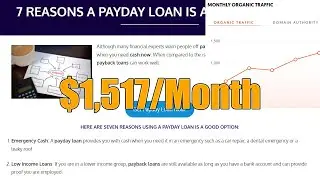 Payday Loans Website (Monthly Profit: $1,517) || Make Money Online with Affiliate Marketing