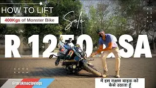 400Kg ki bike kaise uthaye? | How to Lift a Heavy ADV Bike Alone @torukmactovlogs