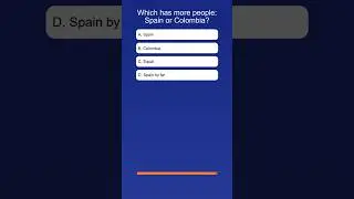 Spain vs Colombia Population Europe vs Americas Quiz