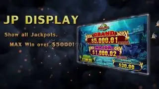 Ocean King Linking System with Jackpot wheel,JP display fish hunter game Double screen display skill