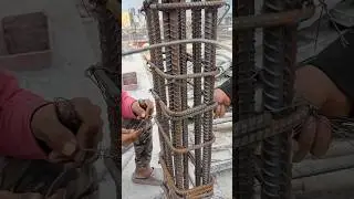 Column rebar ties #shorts #construction #structure #engineering #skills