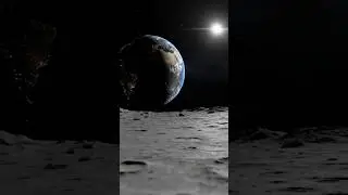 Earth's Shadow Play: Lunar Eclipse from the Moon 🌕 #lunareclipselive #lunarjourney
