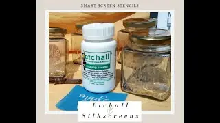 Etchall etching creme and silk screen stencils
