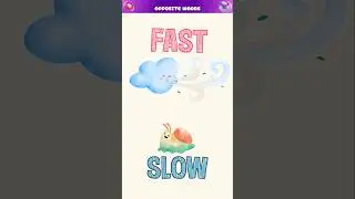 🎵 Fast vs Slow SONG! Learn Opposite Words with a Catchy Tune! 🏎️ 🐢 #shorts