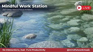 Pure Water Focus LIVE &middot; Deep Natural Ambience for Deep Work & Study 💧✨ (24/7 Clean Flow)