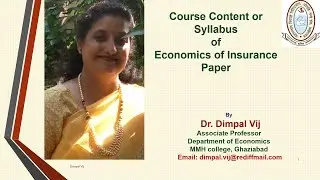Video 2 course content of Insurance economics