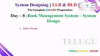Book Management System | System Design Explained in Telugu | HLD vs LLD #bsktrending #google #amazon