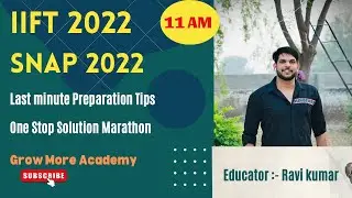 One Stop Solution Marathon For IIFT 2022 & SNAP 2022 | Last D Day Preparation  #iift2022 #snap2022
