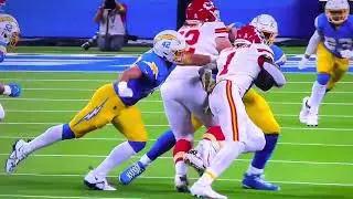 Troy Reeder punches the ball loose vs Chiefs 11/20/22