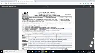 2019: Как заполнить форму заявления ITIN (форма W7)