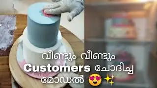 Repeated designs on cake | Two tier cake🍰❤️ | Jamshida's Kitchen