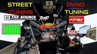 DYNO TUNING VS STREET TUNING AEROX 155 / ARACER RC MINI 5 RACING ECU / TSMP 34mm THROTTLE BODY