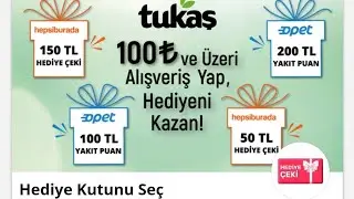 QUMPARA - TUKAŞ ALIŞVERİŞİNE HEPSİBURADA HEDİYE &Ccedil;EKİ VE OPET PUAN KAZAN