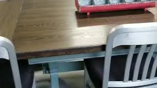 Church pew dining set