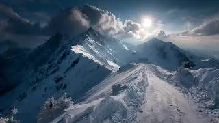 4K | EPIC Sun Drenched Mountain Ridge for HDR Showcase TV Art